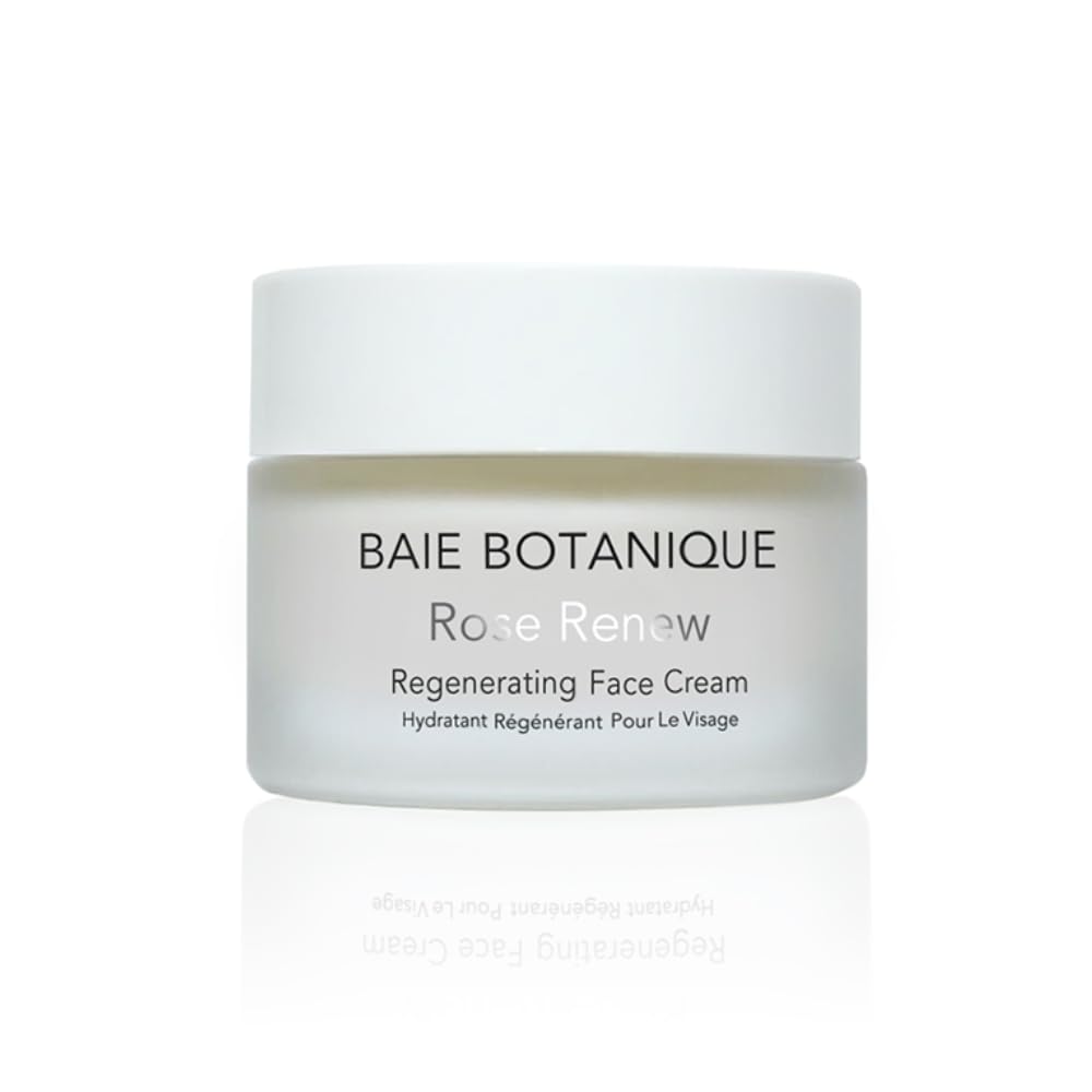 Baie Botanique Organic Face Cream & Natural Face Moisturiser – Anti-Ageing Cream for Women & Men with Rose Water, Rosehip, Vitamin C, E, Hyaluronic Acid & Botanical Collagen – Facial Moisturiser 50ml