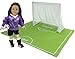 Sophia's Complete Lacrosse, Field Hockey, Soccer, & Basketball Sports Equipment Playset with Turf Mat & Goal for 18” Dolls, Pink/Green