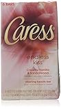 Caress Endless Kiss Creamy Vanilla and Sandalwood Silkening Beauty Soap Bar for Unisex,6 Count,  4 Ounce