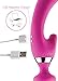 Vibrator Dildo Rabbit Wand Massager - 10 Vibration Modes - Personal Hand Held Adult Silicone Waterproof Rechargeable Cordless G-Spotter Sex Vibrate Magic Toys with Multi-speed Powerful for Women