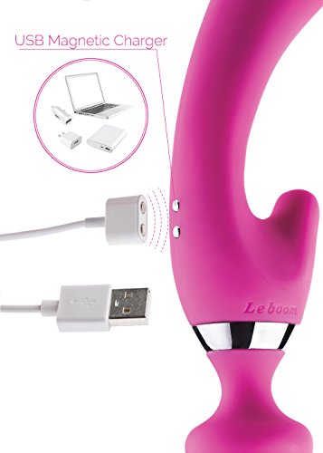Vibrator Dildo Rabbit Wand Massager | 10 Vibration Modes | Personal Hand Held Adult Silicone Waterproof Rechargeable Cordless G-Spotter Sex Vibrate Magic Toys with Multi-Speed Powerful for Women