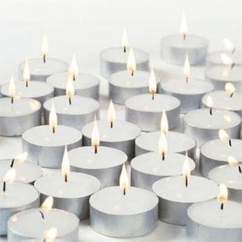 Waxations Tealight Candles White Unscented Set of 50