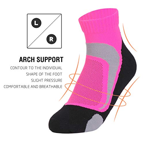 Compression Socks Anklet Low Cut Athletic & Running Socks for Women Pink