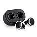 Elftear Q800 Wireless Bluetooth Headset In-ear Left Right Channel Headphone 2 Stereo Earphones Single Double Use for iPhone Samsung Smart Phone (Black)