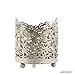 Hosley Metal Jar Candle Sleeves/Holders - Your Choice of Colors and Designs (Silver)