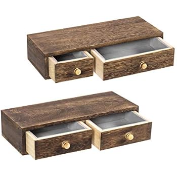 Amazon.com: Floating Shelf with Drawer Wall Mounted, Set