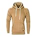 WUAI Men's Lightweight Jacket Hoodie Casual Sweatshirt Slim Fit Solid Color with Front Pocket Outwear Tops