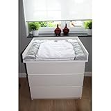 ¡Bordes redondeados! Cambiador superior (blanco) adecuado para todas las cómodas Malm de IKEA