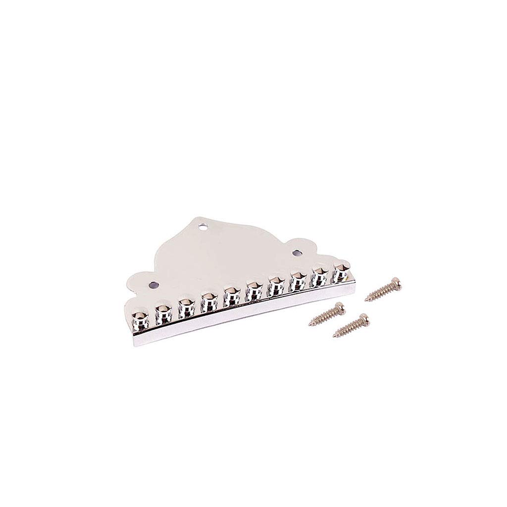 Alnicov 10 String Mandolin Tailpiece with Screws for Guitar or Mandolin Replacement Accessories