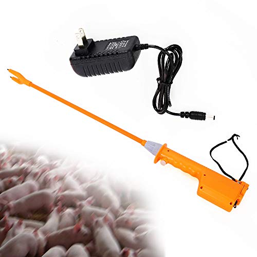 Wanlecy Rechargeable Electric Livestock Prod, Long Safety Shock Prodder for Farm Cow Pig Sheep Cattle (65cm)