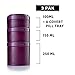 BlenderBottle ProStak Twist n' Lock Storage Jars Expansion 3-Pak with Pill Tray, Plum/Plum
