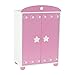 Emily Rose 18 Inch Doll Clothes Closet | 18 Inch Doll Closet Armoire Wardrobe with Star Detail, Includes 5 Wooden Doll Clothes Hangers | Fits 18