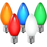 C9 - Ceramic Multi-Color - 7 Watt - Intermediate Base - Christmas Lights - 25 Pack