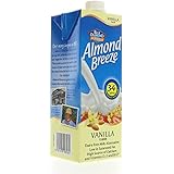 Blue Diamond Almond Breeze Milk, Vanilla, unsweetened, 32fl.oz- 6 Count