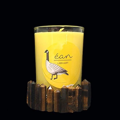 Labhairt: Road Opening Ritual Candle With Tiger's Eye Crystal Point Inside