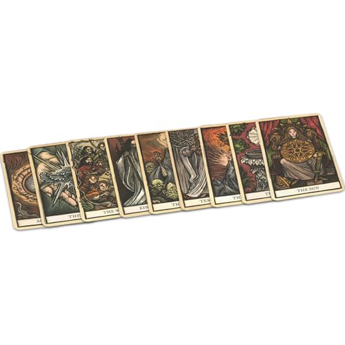 Lord of The Rings Tarot Card Gift Set - Bundle with Lord of The Rings Tarot Deck and Guidebook Plus Phone Decals | Lord of The Rings Gifts for Women, Men