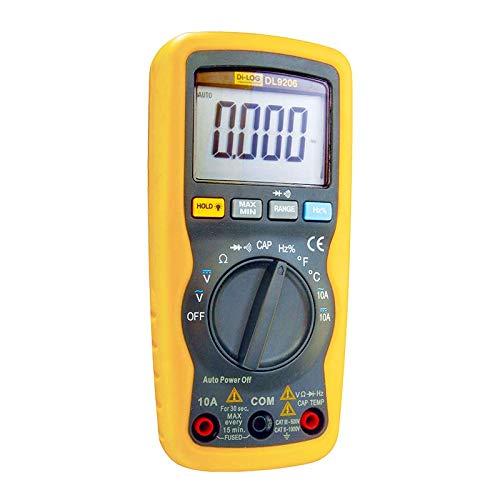 Di-Log Ac Digital Multimeter 1000V Compact with Temperature Measurement To 750°C And High-Contrast Backlit LCD Display, With Full Protection on All Ranges and a Safety Category to CAT III 600V