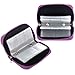 Memory Card Case, WOVTE Portable 8 Pages and 22 Slots SD SDHC MMC CF Micro SD Memory Camera Card Case Holder Pouch Zippered Storage Bag (Purple)