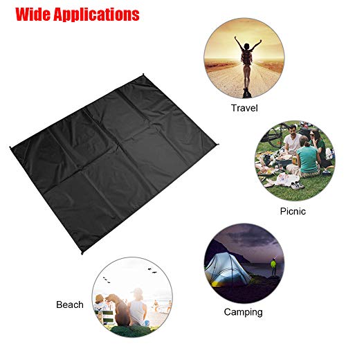 Zubita Picnic Blanket, Large Outdoor Waterproof Oxford Cloth Camping Mat Portable Moisture-Proof Beach Blanket Water-Resistant Blanket for Camping, Hiking, Picnics & Festivals