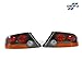 DEPO 2003-2006 Mitsubishi Lancer Evolution EVO 8/9 Black Amber JDM Tail Lights Set