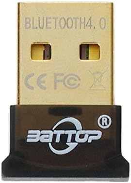 BATTOP Bluetooth CSR 4.0 Dongle (CSR 8510 Chipset) -Bluetooth Adapter For Window 98 / XP / Vista / Win 7 - Black