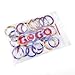 GOGO 24 PCS Aluminum Round Shape Carabiners in Assorted Colors, Gift Idea