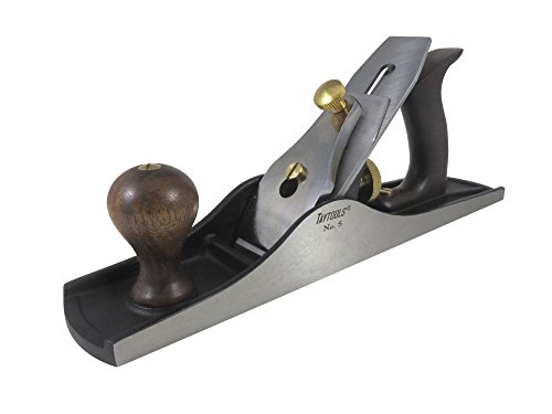 Taytools 469607 Jack Smoothing Bench Hand Plane #5, 14-1/4" Sole, Ductile Cast Body, Lapped Sides and Bottom, Blade RHC 55-60, Sapele Handle and Tote