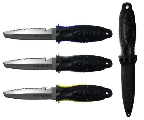 Aqua Lung Big Squeeze Titanium Tanto Knife Charcoal
