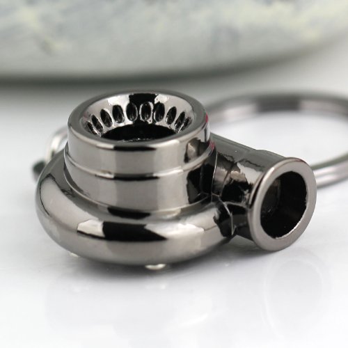 image for Maycom Creative Spinning New Turbo Turbocharger Keychain Key Chain Rin