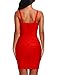 Bqueen Women's Spaghetti Strap Sexy Bodycon Bandage Dress BQ1636-1 (M, Red)