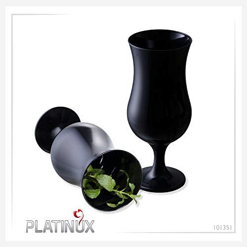 PLATINUX Schwarze Cocktailgläser max. 470ml aus Glas Set (6-Teilig) Longdrinkgläser Partygläser Milkshake Glas Groß – Bild 5