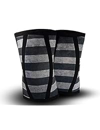 Second Nature Knee Sleeves (1 Pair) 5mm and 7mm Neoprene Support for Weightlifting, Powerlifting & Squats - Unisex
