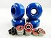 Set of 4 Skateboard Wheels Blank 52mm Blue + Abec 7 Bearings and Spacers