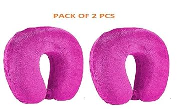 Buy Neck Pillows For Travel With Accessories Pocket Pink U