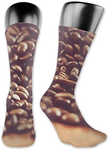 Jxrodekz Unisex Performance Cushion Crew Socks Tube Socks Coffee Bean New Middle High Socks Sport Gym Socks