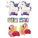 2 Pairs Inflatable Unicorn + Flamingo Arm Bands Swimming Aid Floating Sleeves Armband Swim Circle Boat Pool Toy for Kids Baby Toddlers Infants 2-8 Years