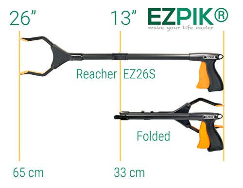 EZPIK 26" Long Grabber-Reacher Tool, Foldable Reaching Aid for Elderly, Trash Picker-Upper & Heavy-Duty Handheld Pickup-Stick