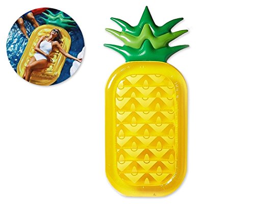 Best Horse 71" Large Blow Up Pineapple Pool Party Float Raft, Inflatable Lounge /Pool Loungers for Summer Beach Air Bed Float for Adults Kids Outdoor Swimming Party Toys