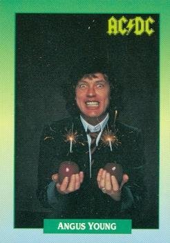 Angus Young trading Card (AC/DC) 1991 Brockum Rockcards #42