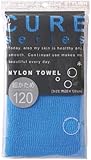 Cure Series Japanese Exfoliating Bath Towel from OHE - Super Hard Weave - Blue, 120cm