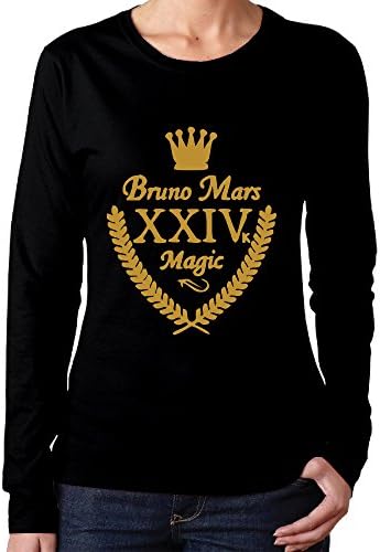 Women's Long Sleeve Bruno Mars - 24K Magic O-Neck T-shirts Printing Top