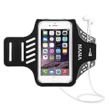 VNVN Water Resistant Sports Armband Arm Case Holder Compatible-iPhone Xs Max/8/7/6/6S Plus, Compatible-Galaxy S9/S8/S6/S5, S9 Plus, S8 Plus, Note 4 Bundle - Adjustable Reflective Velcro Workout Band