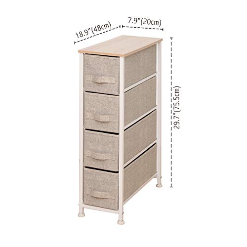 image for ITIDY Narrow-Storage-Drawers,Dresser,Chest of Drawers,Narrow 4 Drawer 