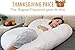 Marine Moon Pregnancy Pillow C Shaped, Pregnancy Body Pillow and Maternity Pillow for Sleeping with 100% Cotton Cover