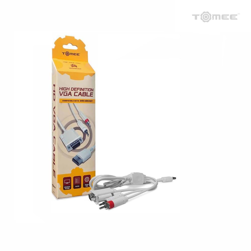 Tomee Sega VGA HD Cable with RCA Sound Adapter - Dreamcast by Tomee