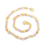 Baltic Amber Teething Necklace for Babies - Choose your color and choose your size - Maximum Pain Relief - Safety Knotted - Best quality for best price! - 11.8 inches