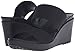 crocs Women's Leigh II 2-Strap Wedge, Black/Black, 8 M US