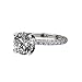 NaNa 1.0-4.0ct Swarovski Zirconia Round Brilliant Cut Solitaire Engagement Ring Sterling Silver