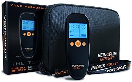 Veinoplus Sport EMS Muscle Stimulator - Optimized for Sport Recovery - Neuromuscular Stimulator and Pulse Massager - Electronic Muscle Stimulator - 50 Intensity Levels with Customizable Pulse Settings
