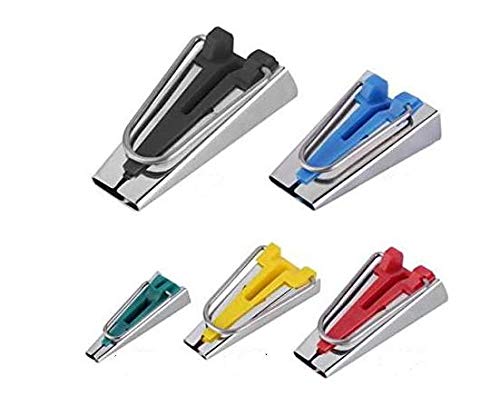 SEW-LINK Fabric Bias Tape Maker Tools, 5 Sizes (6mm, 12mm, 18mm, 25mm, 50mm), Material: Fabric